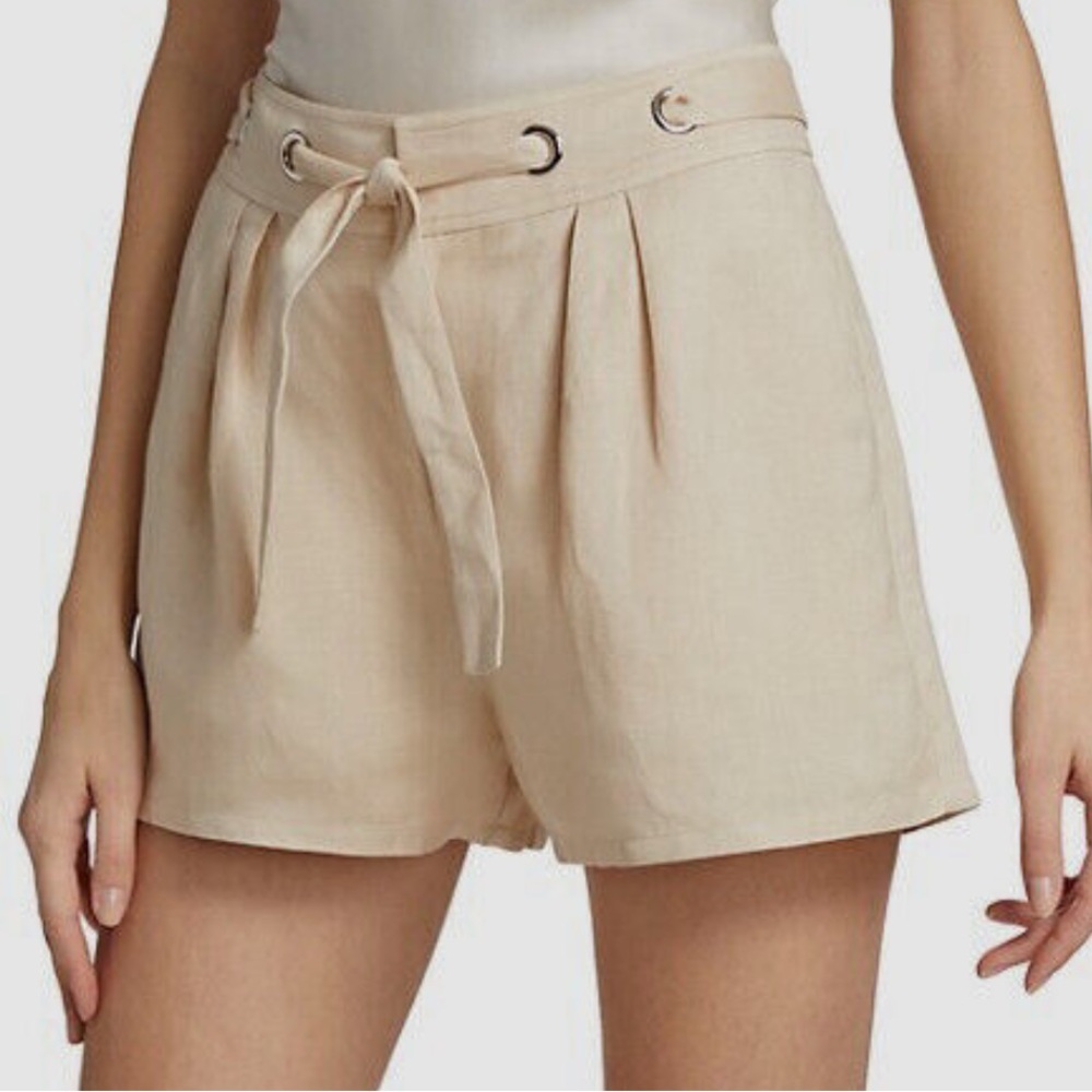 PAIGE Tenaya Drawstring Linen Shorts Women’s Size 10
